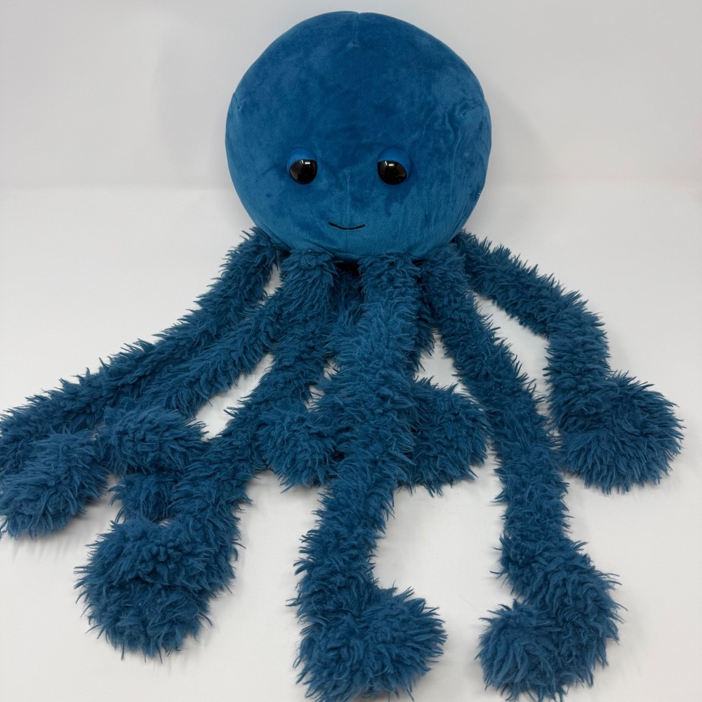 Retired Jellycat Letty Octopus Blue Plush Stuffed Animal Tentacles 20 Inch Large